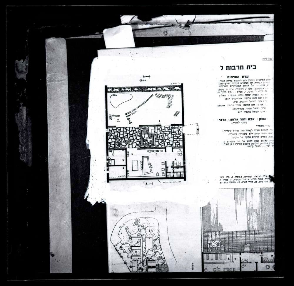 DTA Lantern Slide Library. Slide taken from unidentified publication, showing a hand drawn floor plan of an unknown building. 