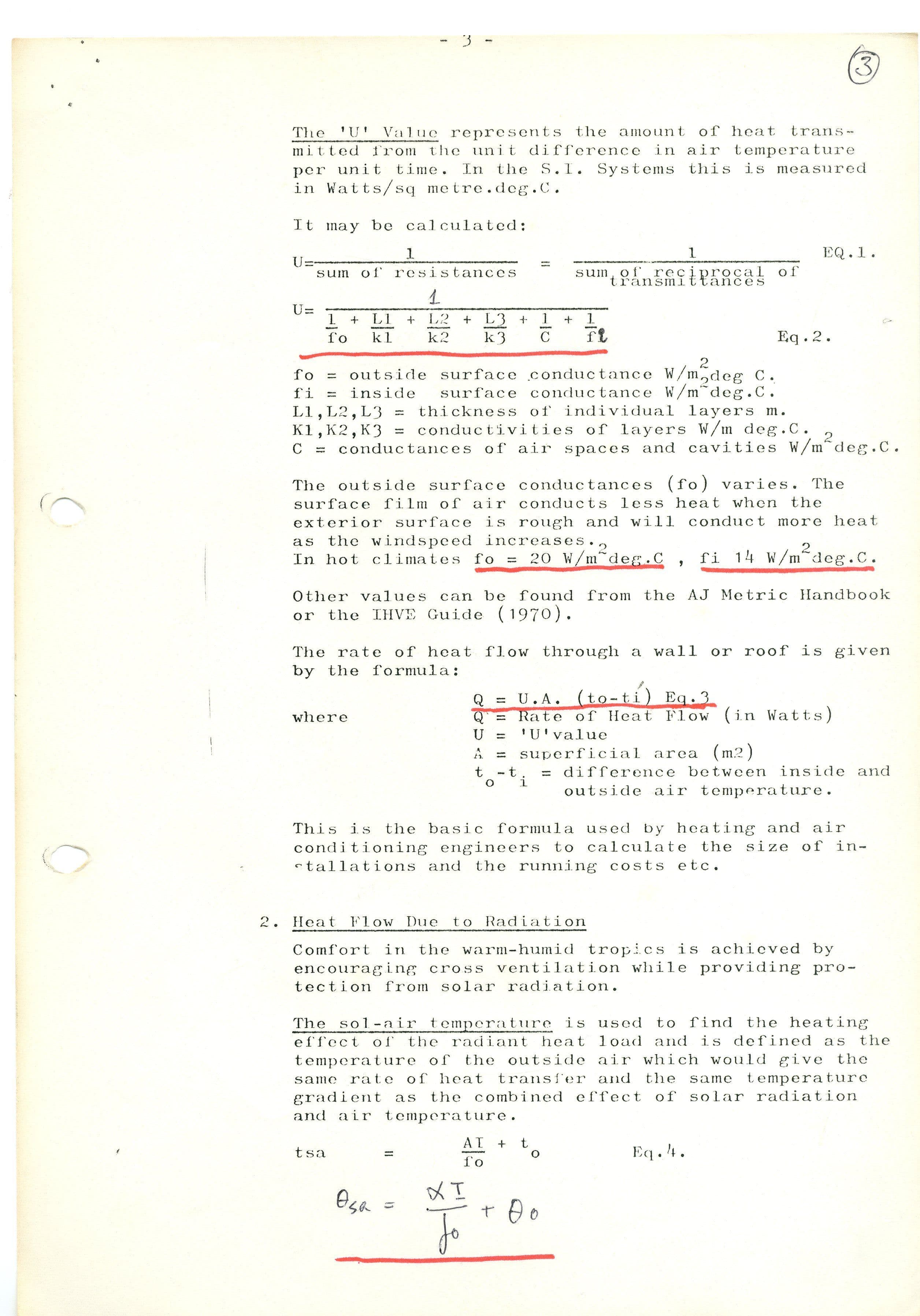 Undated paper produced by JM Evans for AA DTA