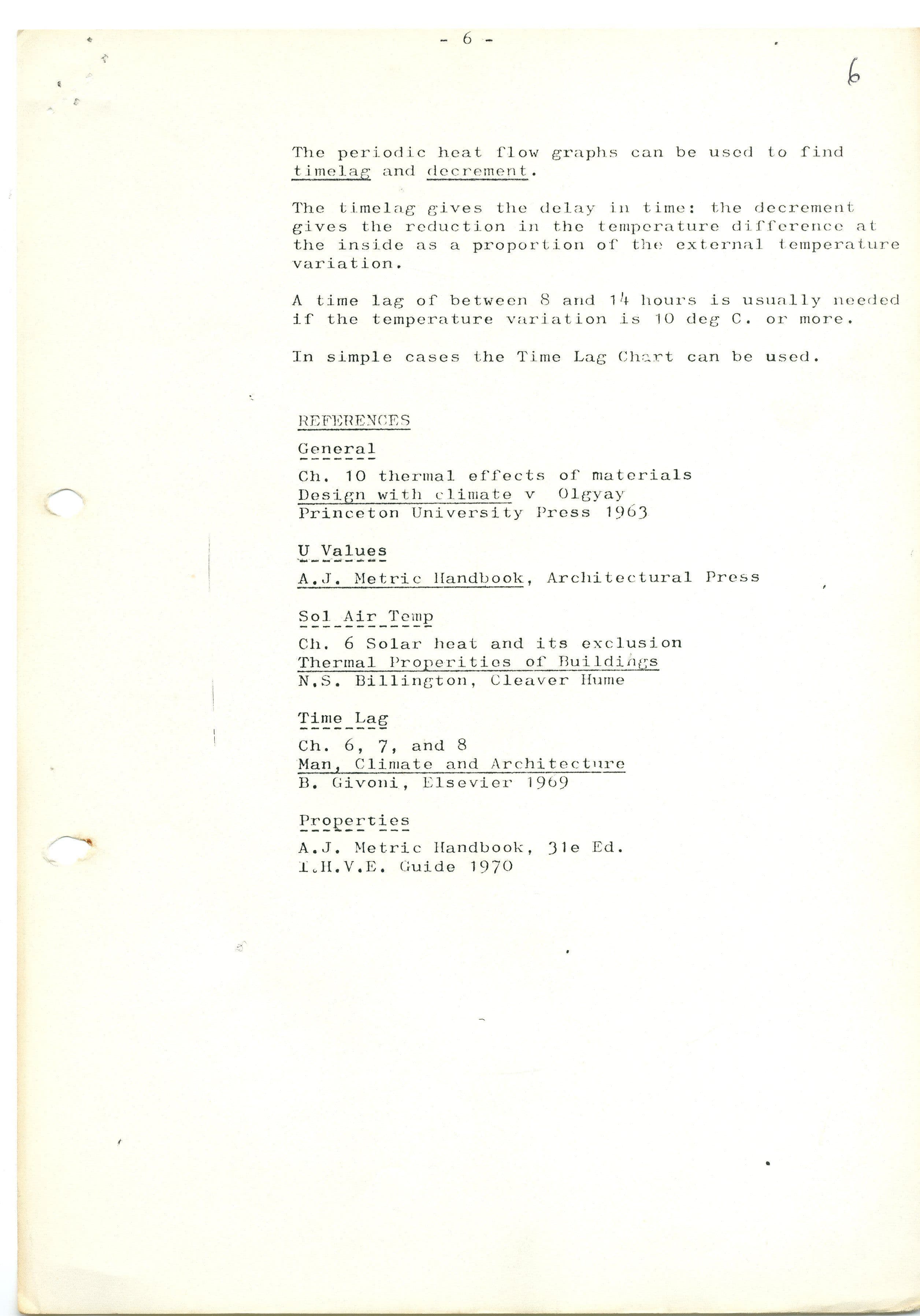 Undated paper produced by JM Evans for AA DTA