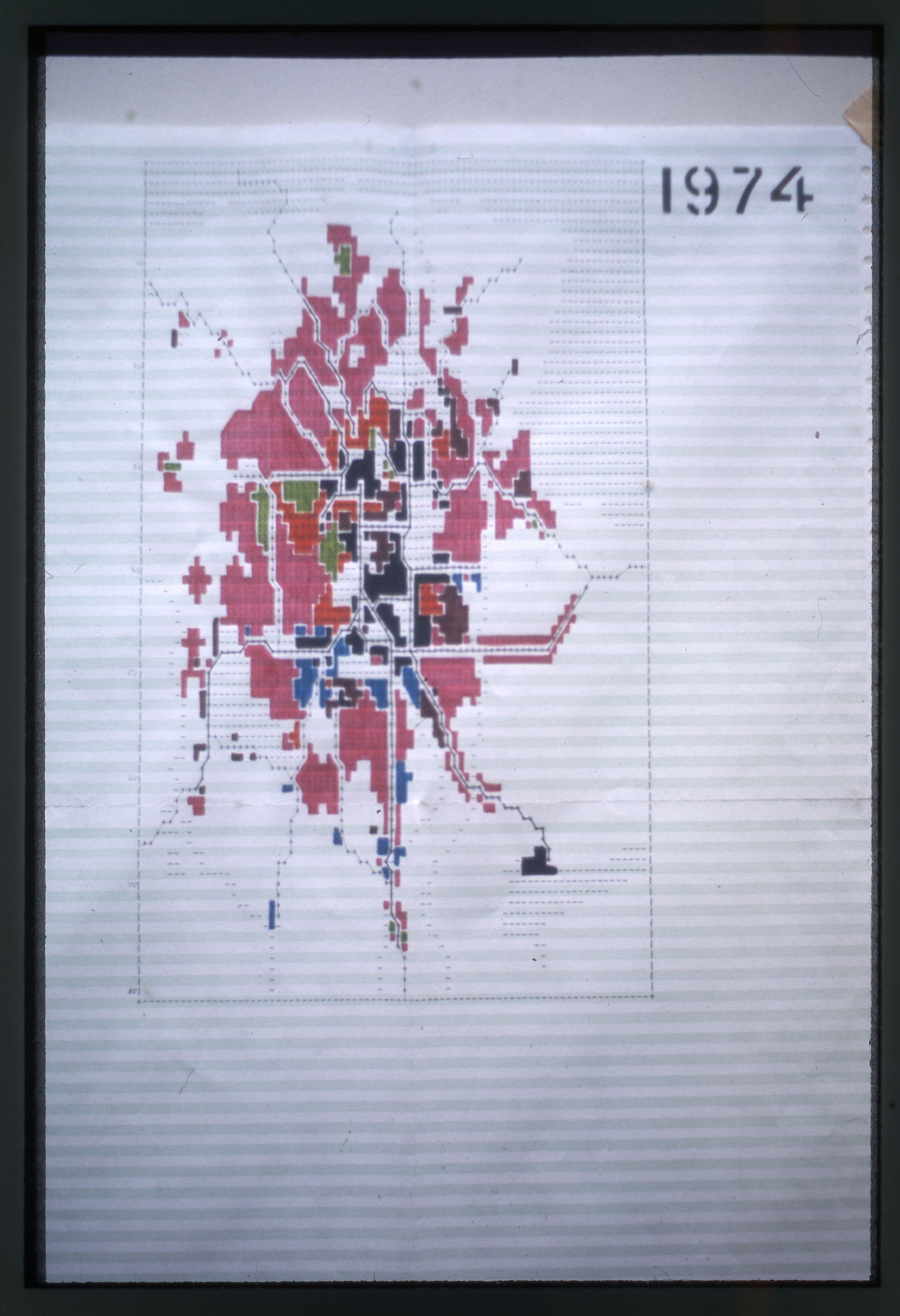Lars Hesselgren, Urban analysis, Adidis Abbaba, computer mapping. AA Dept. of Development and Tropical Studies, 1970-71. AA Archives.