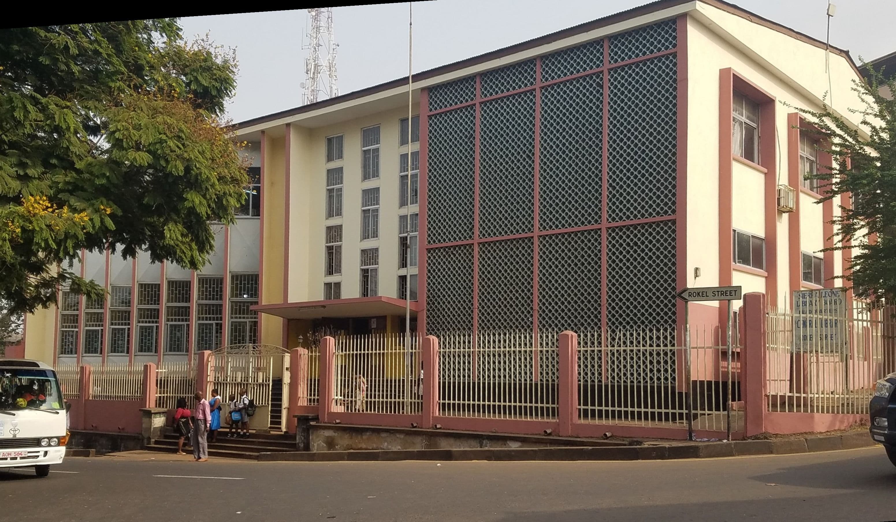 Freetown Public Libnrary, Sierra Leone. Joseph Ransford Jarrett-Yaskey, for the Ministry of Works, Sierra Leone, 1963