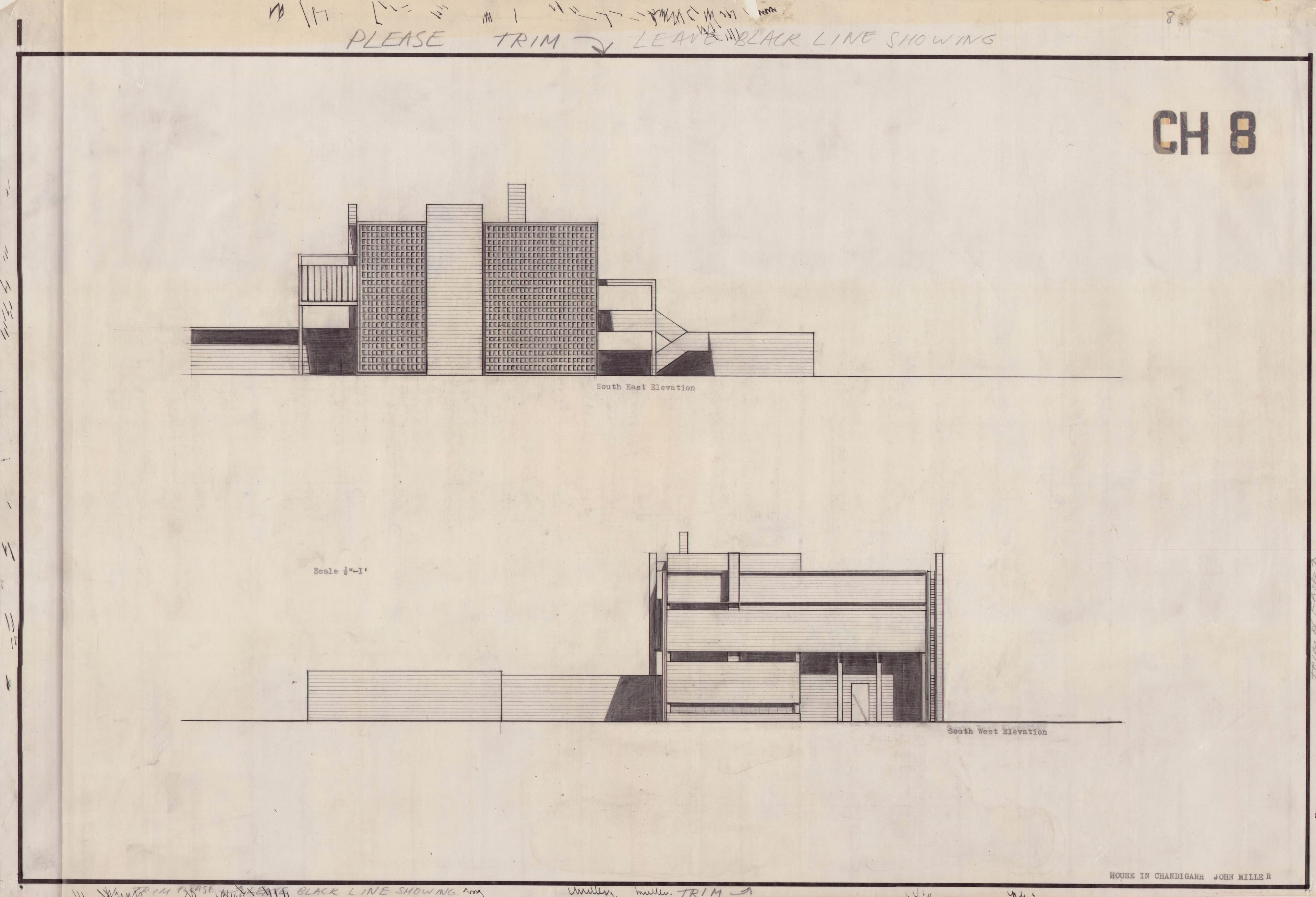 John Miller 'House in Accra', AA Department of Tropical Architecture, Autumn Term, 1954
