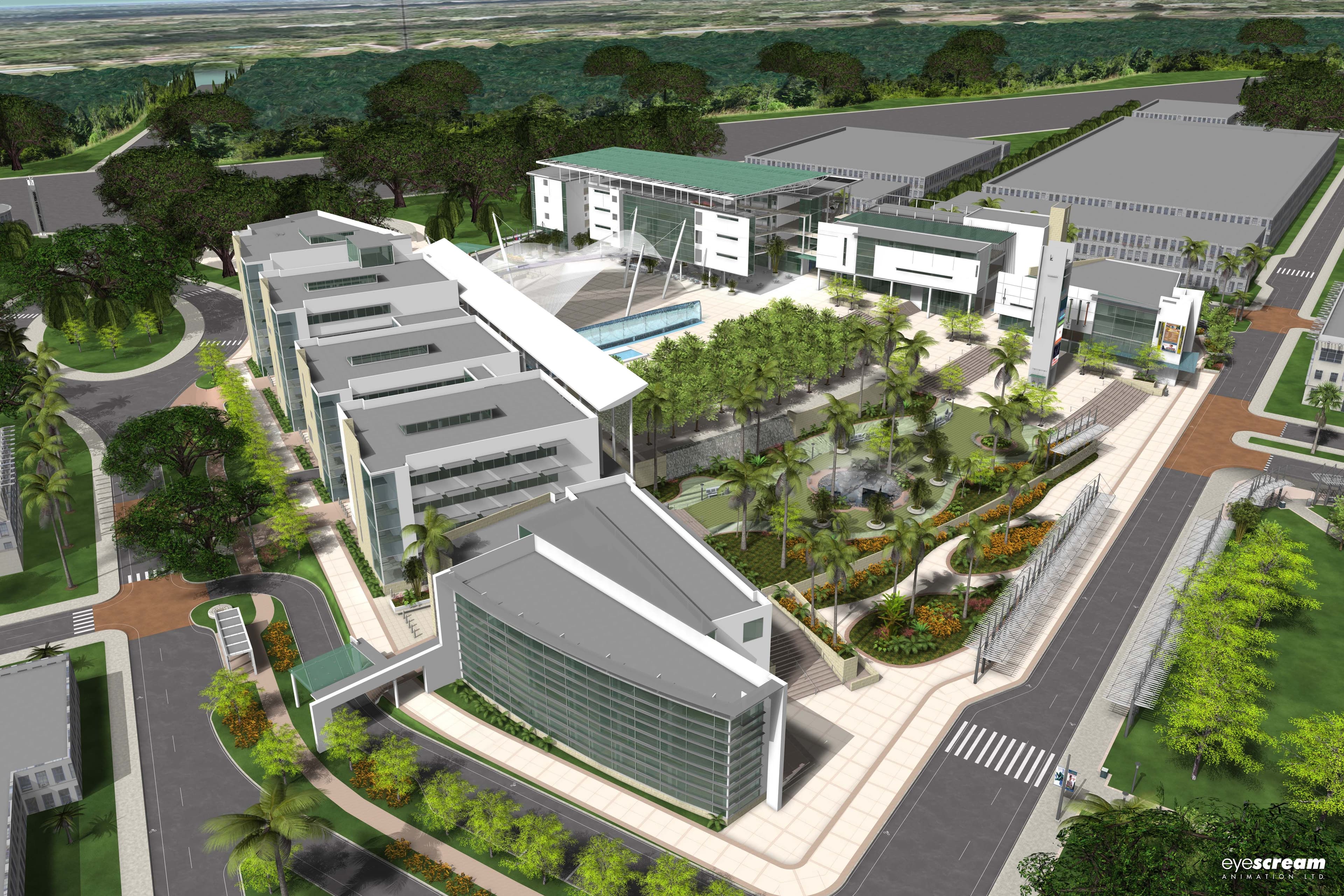 ACLA, University of Trinidad and Tobago, Wallerfield campus masterplanning. Photograph: Courtesy of Brian Lewis