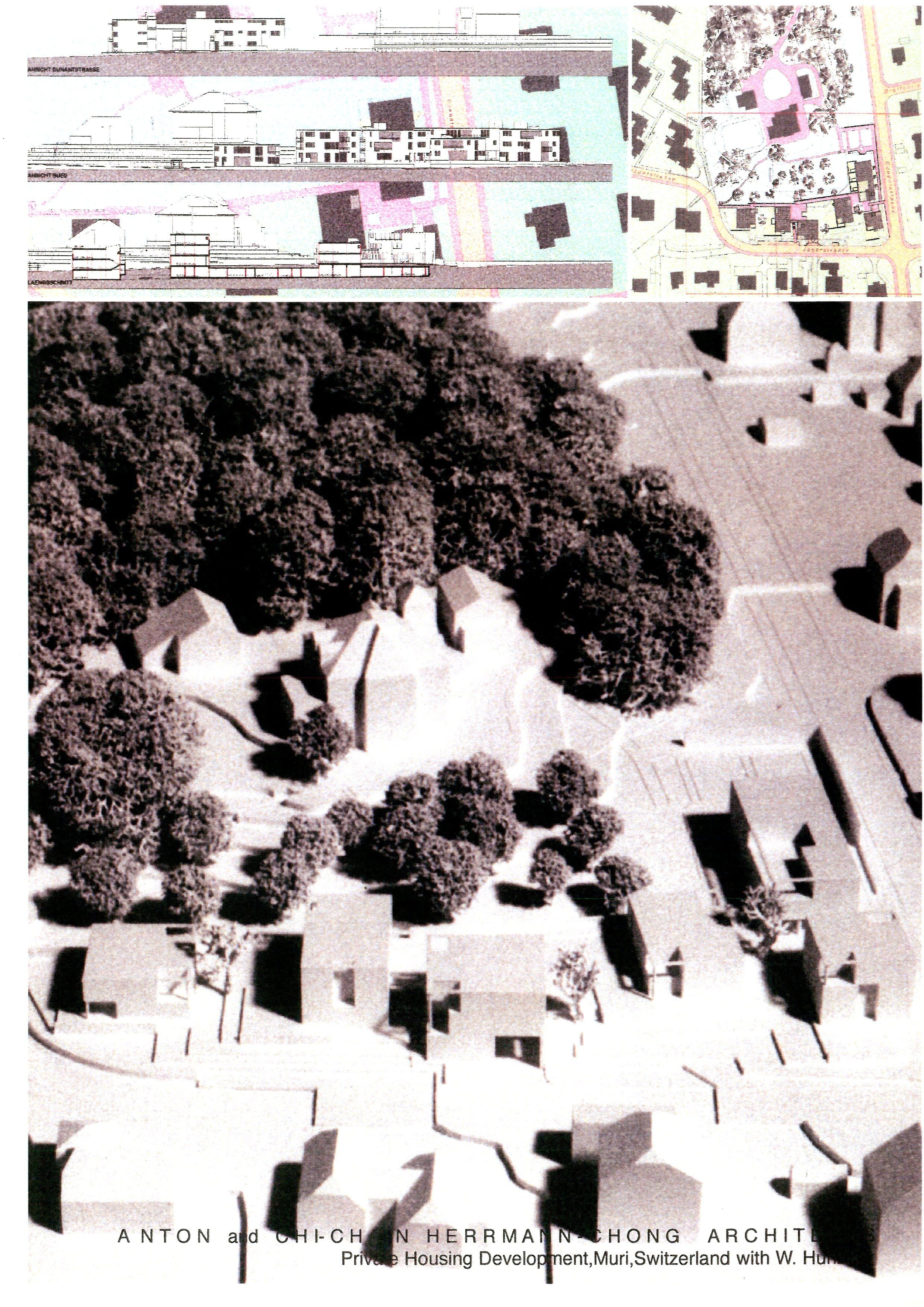 Anton & ChiChain Herrmann-Chong Architects. Regional theatre in Neuchâtel, Switzerland, 1995–2000. Private Housing Development in Villette, Vaud, Switzerland, 1995–2004.