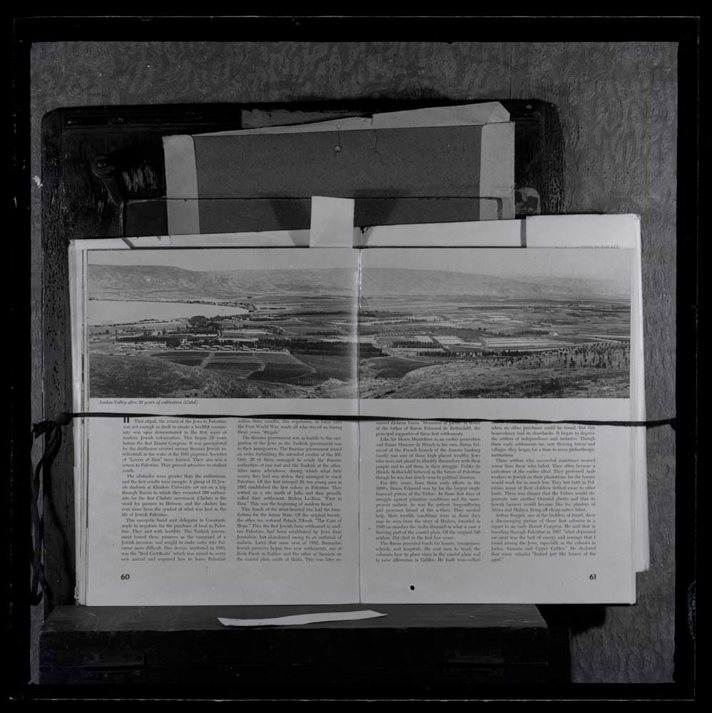 DTA Lantern Slide Library. Slide taken from ‘This is Israel’, Isidor Feinstein Stone (1948), showing a photograph of the Jordan Valley.