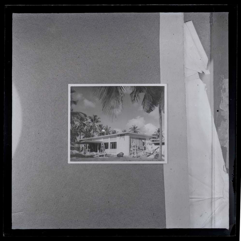 DTA Lantern Slide Library. Slide taken from an unidentified publication, showing a photograph of an unknown building. 