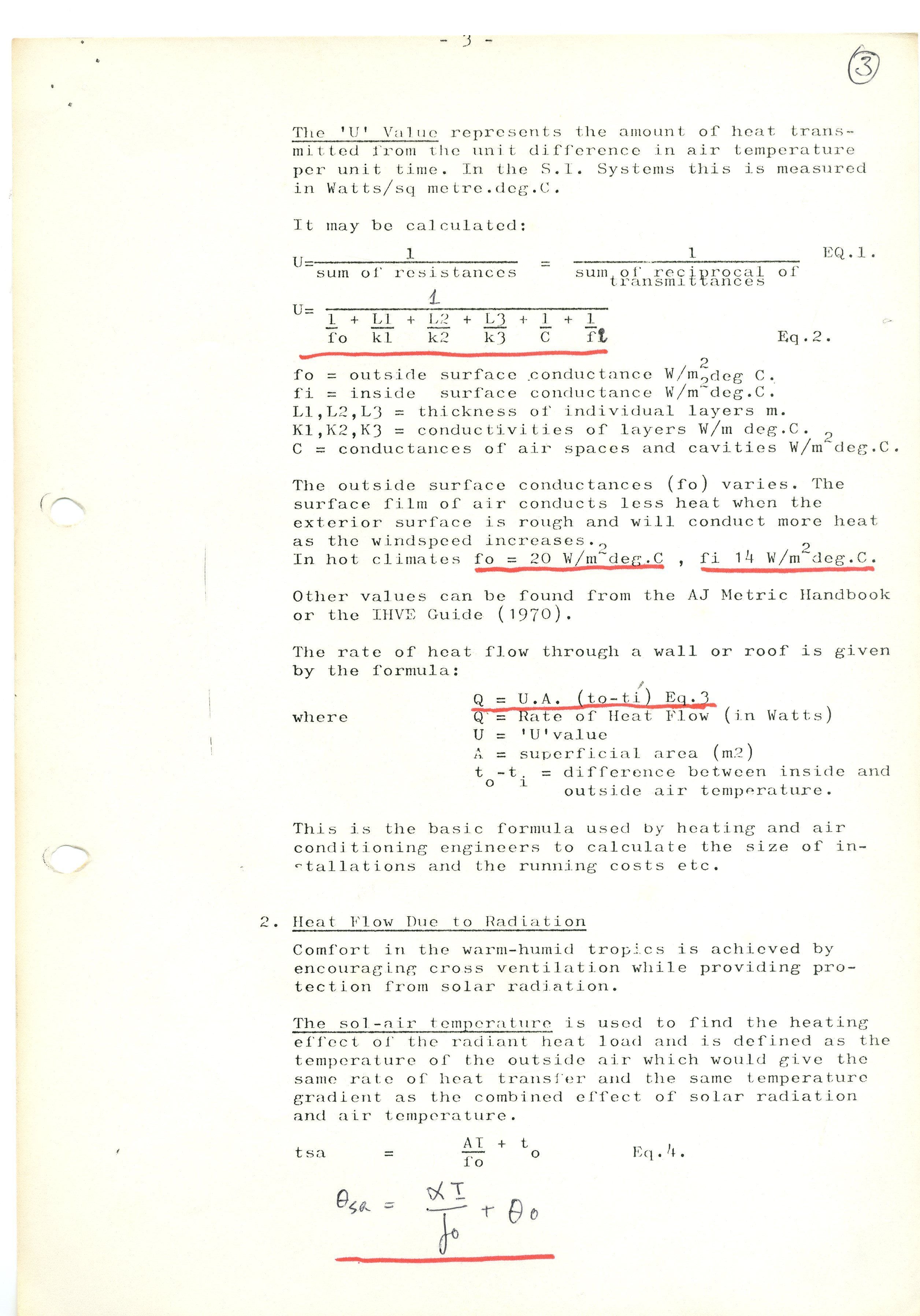 Undated paper produced by JM Evans for AA DTA