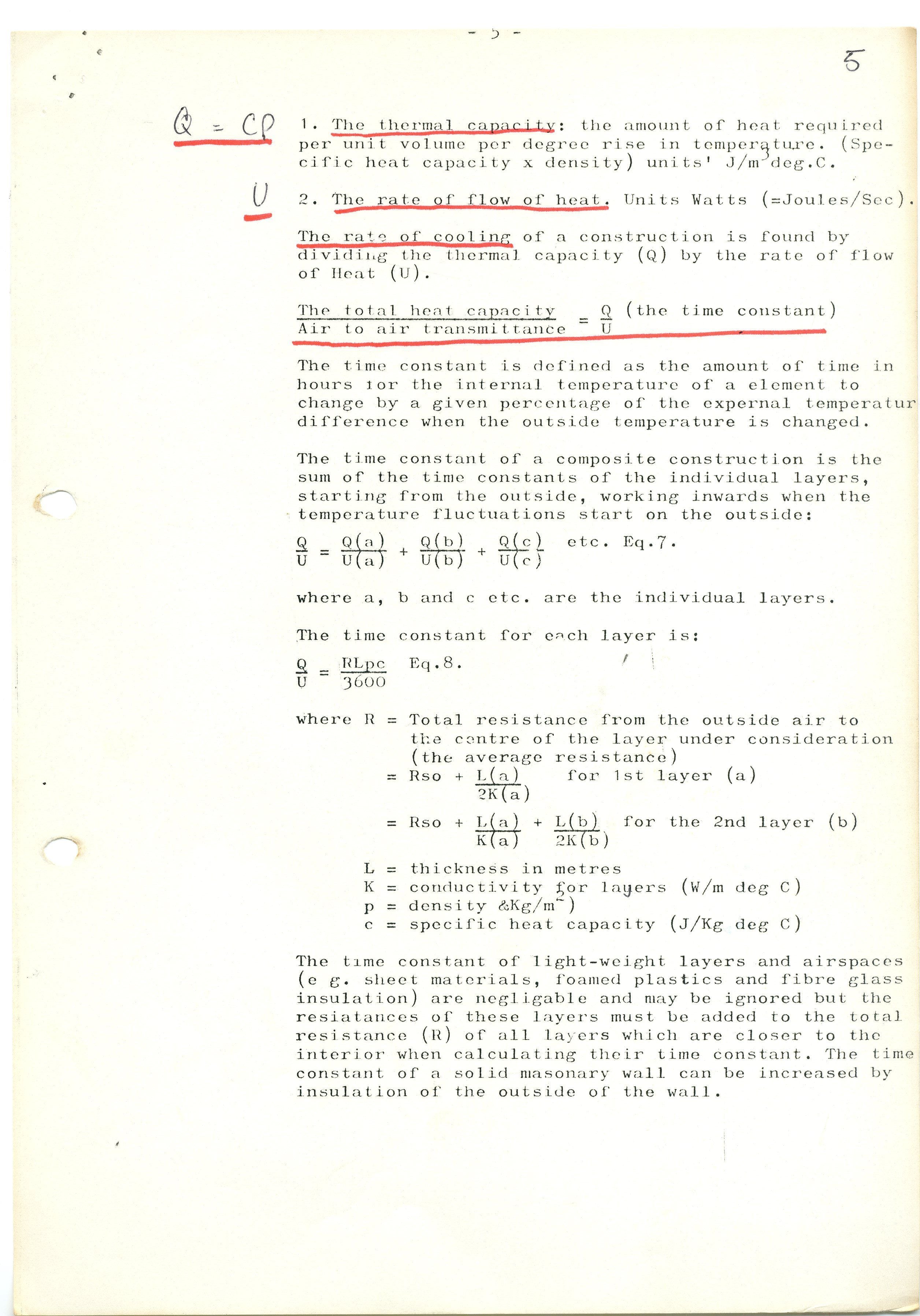 Undated paper produced by JM Evans for AA DTA