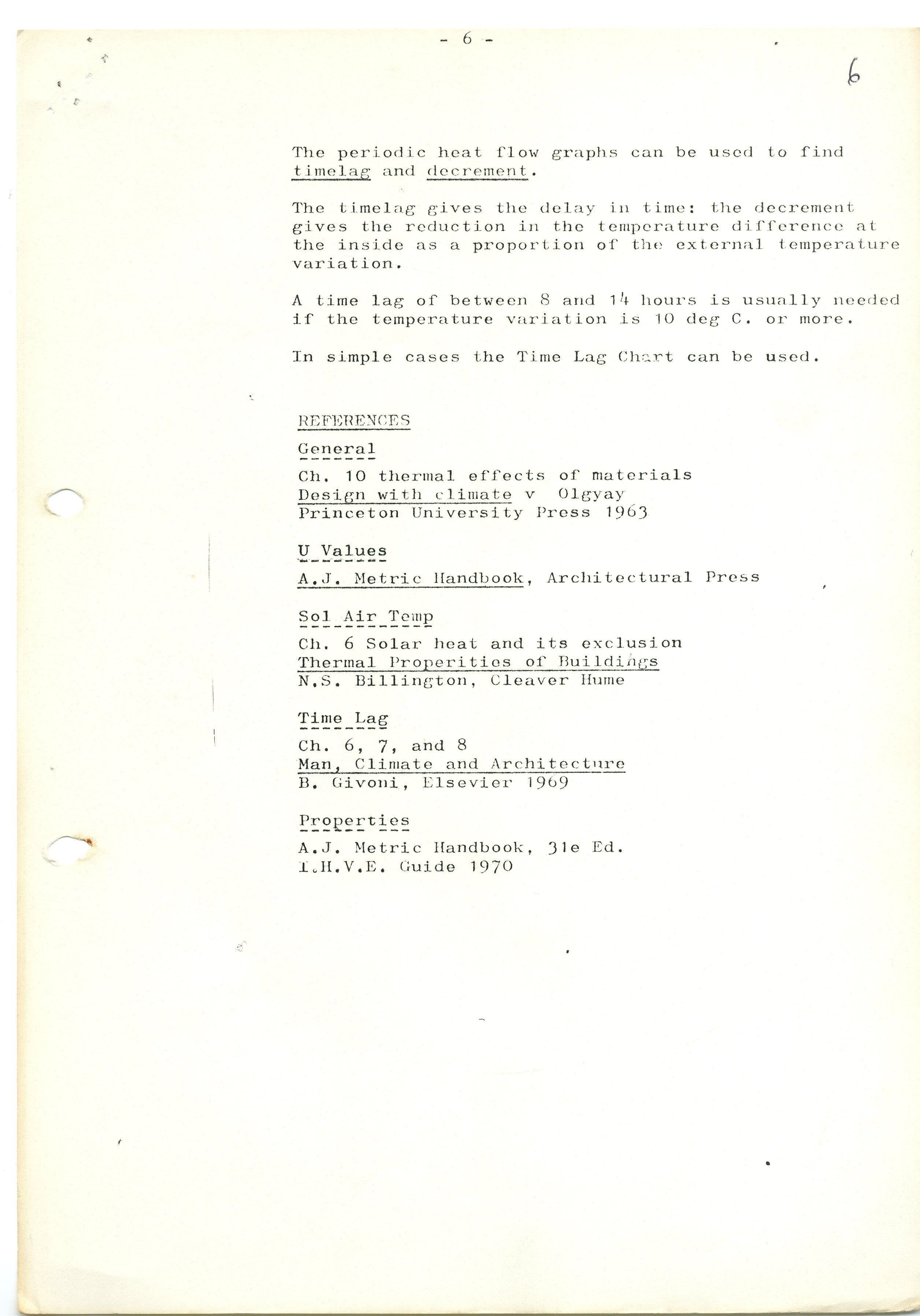 Undated paper produced by JM Evans for AA DTA