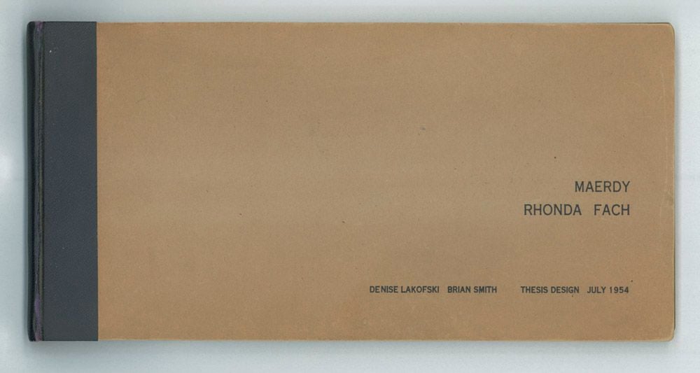 Denise Lakofski and Brian Smith, 'Maerdy Redevelopment, Rhondda Fach'. AA Fifth Year Thesis. The Architectural Archives, University of Pennsylvania. By the gift of Robert Venturi and Denise Scott Brown.