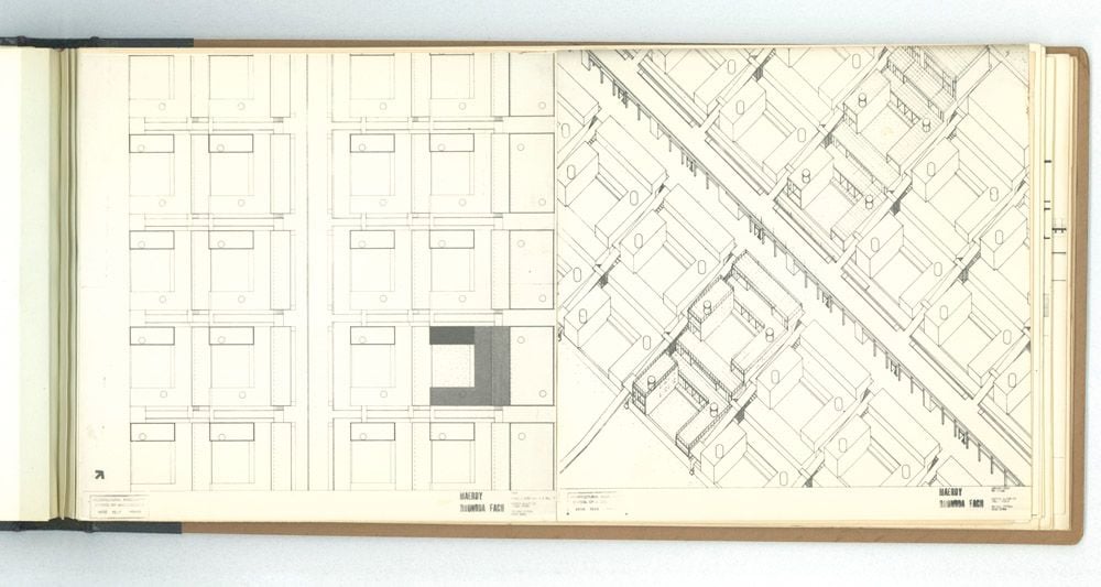 Denise Lakofski and Brian Smith, 'Maerdy Redevelopment, Rhondda Fach'. AA Fifth Year Thesis. The Architectural Archives, University of Pennsylvania. By the gift of Robert Venturi and Denise Scott Brown.