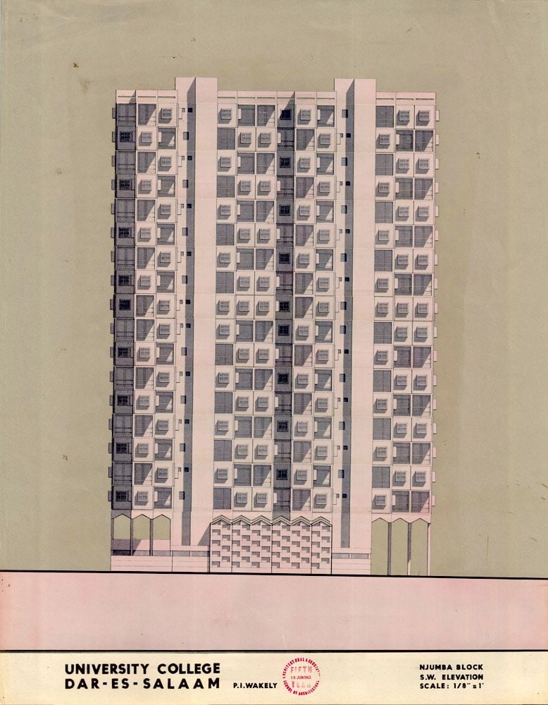 Patrick Wakely: University, Dar es Salaam. AA Dept of Tropical Studies, 1963. AA Archives.