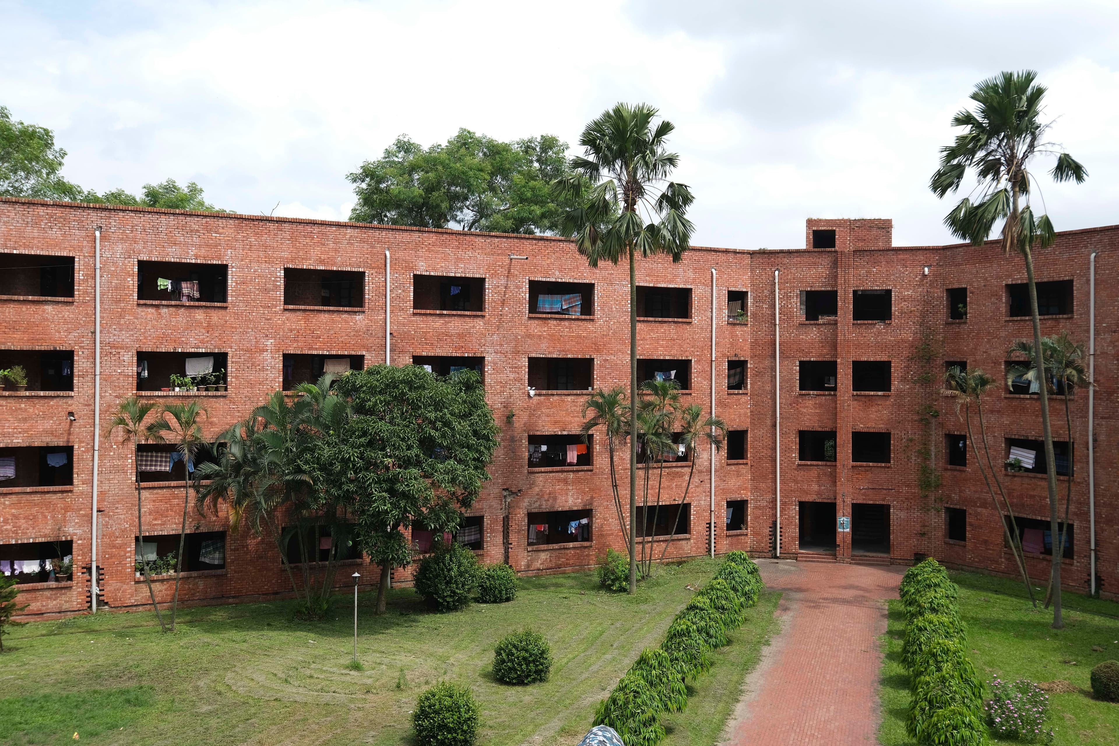 Muzharul Islam, Jahangrinagar University, Student Halls. Photograph: © Angus Taylor & Yael Hotomlansky.