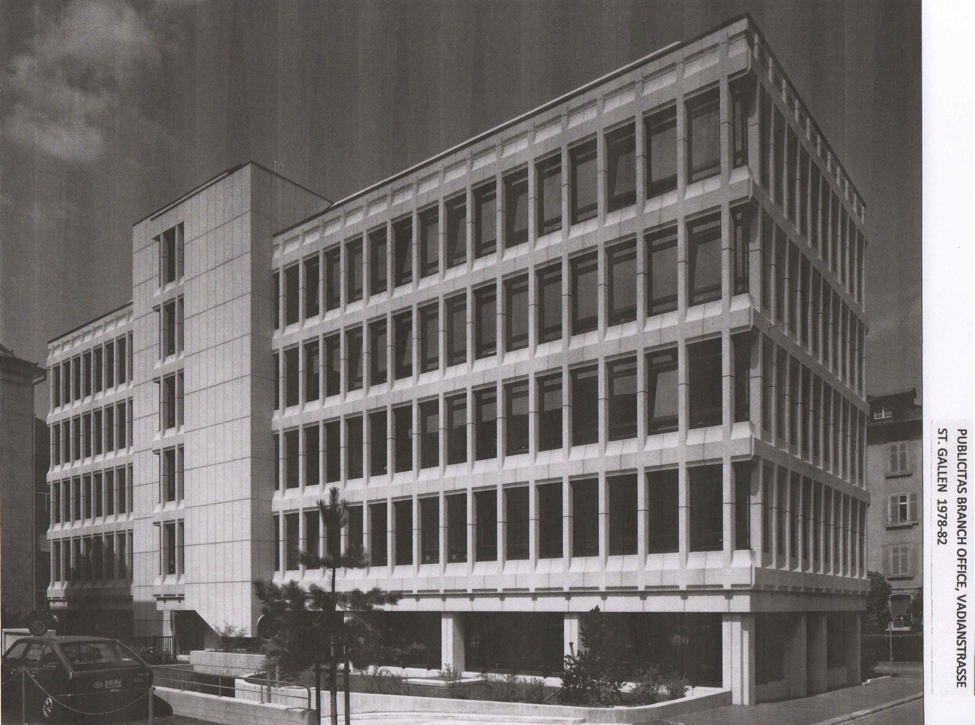 John Steerwood (for Danzeisen + Voser), Publicitas Branch Office, St Gallen, Switzerland, 1979. Photograph.